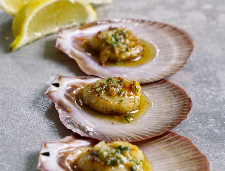 GEOFF’s Grilled Abrolhos Scallops with Preserved Lemon Butter…